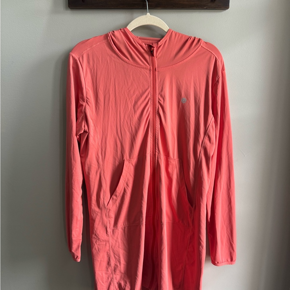 Coral G Gradual Full-Zip Hoodie Cover-Up, UV 50+, Size L